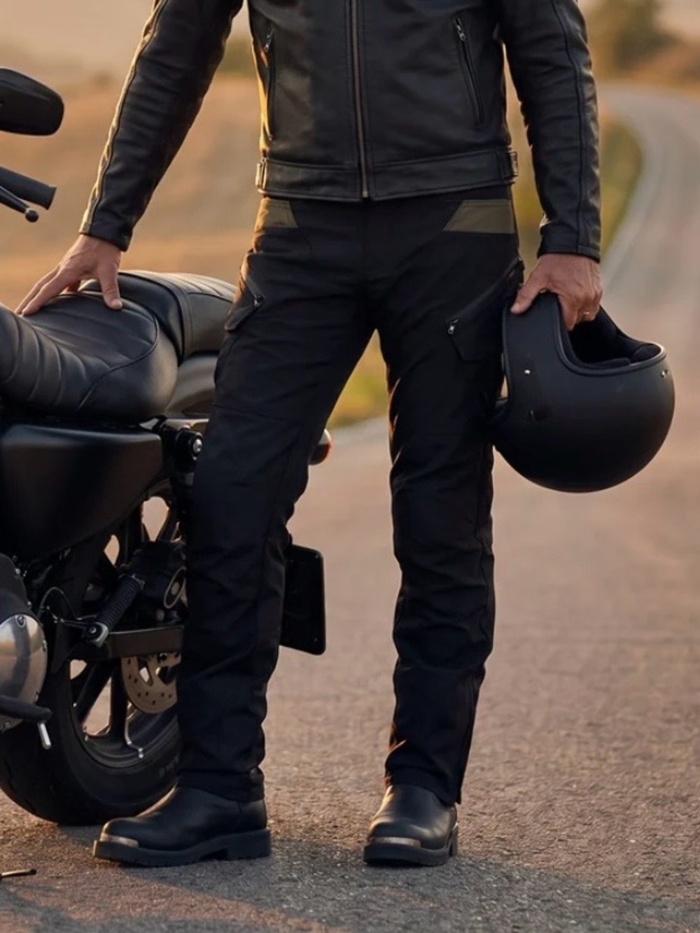 EKON Road Armor Men’s Black Riding Pants Set - Picture 2 of 15